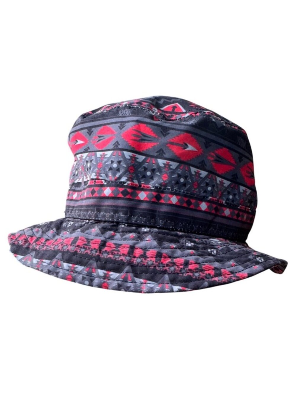 Carbon Elements Bucket Hat Aztec Print Distressed Edge